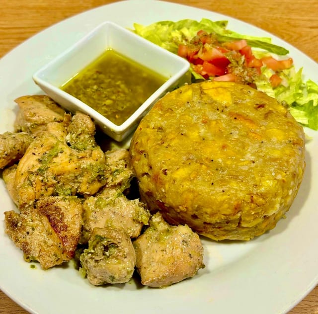 Mofongo + Chimi Chicken.