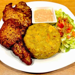 Mofongo + Fried Pork Chops