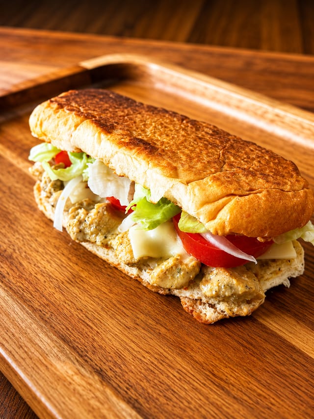 Chopped Chicken + Mofo Sandwich.