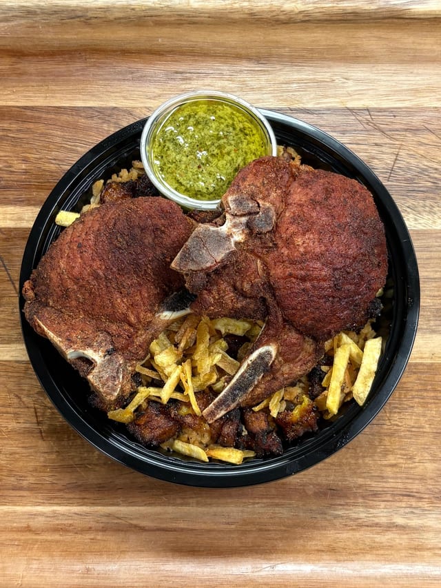Pork Chops (2) Loaded Bowl.