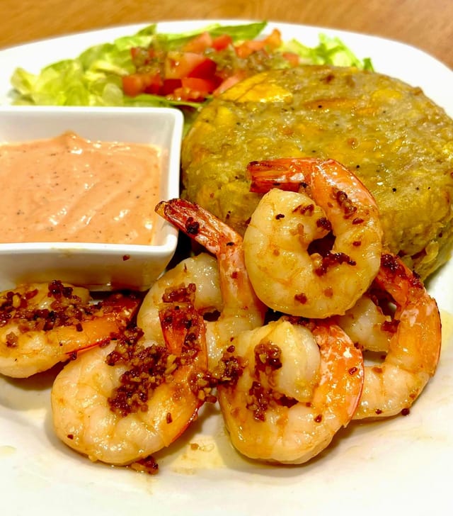 Mofongo + Mofo Shrimp.