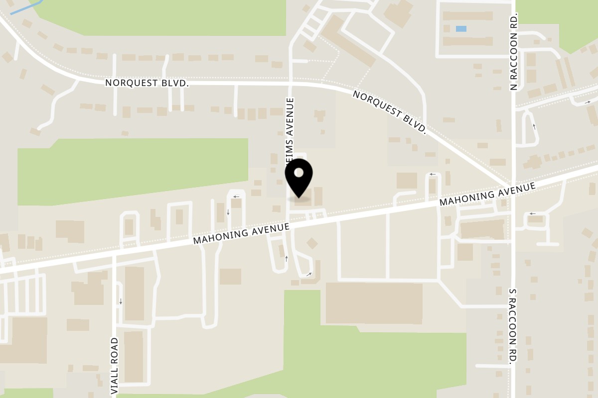 Map showing the location of Red Rican Youngstown on 4500 Mahoning Ave in Youngstown